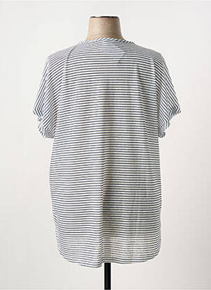 T-shirt coupe droite manches courtes bleu SAMOON femme