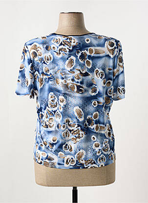 T-shirt stretch manches courtes bleu NAYAT femme