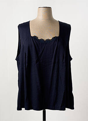 Top stretch sans manche bleu SAMOON femme