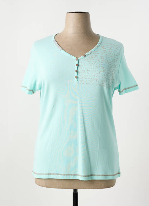 T-shirt bleu ANNE KELLY pour femme