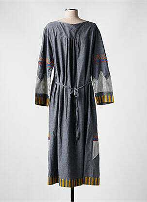 Robe longue coupe évasée manches 3/4 gris RHUM RAISIN femme