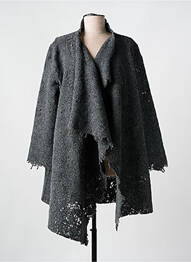 Gilet manches longues maille ajourée gris KEDZIOREK femme