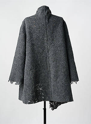 Gilet manches longues maille ajourée gris KEDZIOREK femme