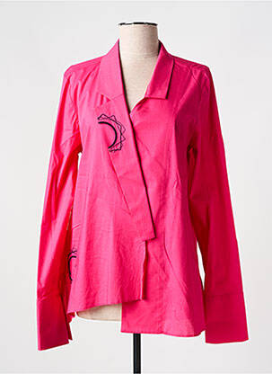 Chemisier coupe cintrée manches longues rose BIZE femme