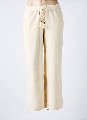 Pantalon large taille normale taille normale beige ORIENTIQUE NATURALLY femme