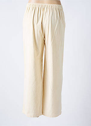 Pantalon large taille normale taille normale beige ORIENTIQUE NATURALLY femme
