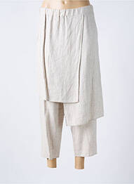 Pantalon 7/8 taille élastique taille normale beige KEDZIOREK femme
