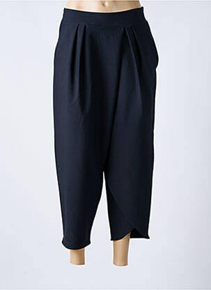 Pantalon 7/8 tissage popeline taille normale noir BIZE femme
