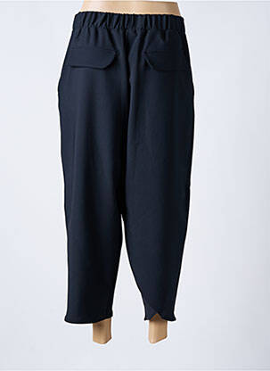 Pantalon 7/8 tissage popeline taille normale noir BIZE femme