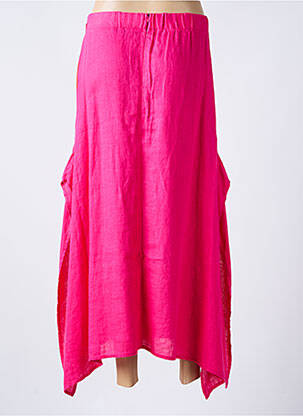 Jupe longue fermeture zippée au dos rose KEDZIOREK femme