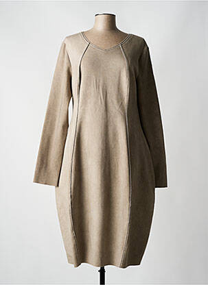 Robe mi-longue beige KEDZIOREK pour femme