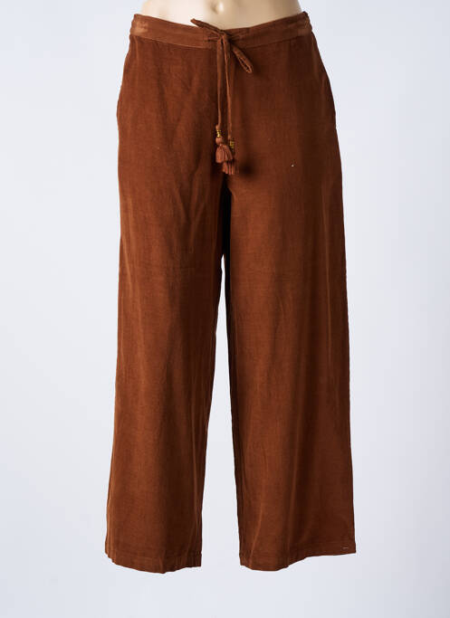 Pantalon large marron ORIENTIQUE NATURALLY pour femme
