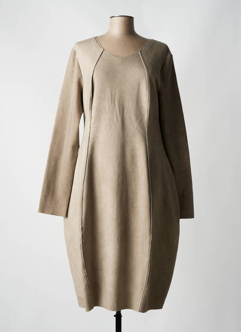 Robe mi-longue beige KEDZIOREK pour femme