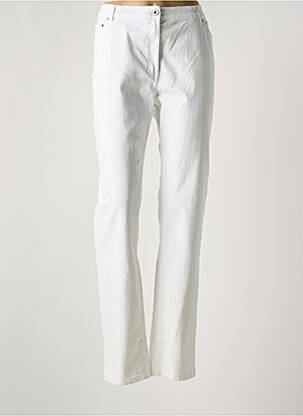 Pantalon droit stretch taille normale blanc ANNE KELLY femme