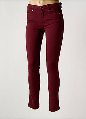 Pantalon slim stretch taille normale rouge CARLA KOPS femme