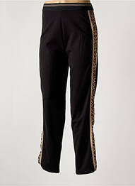 Jogging broderie galons latéraux taille normale noir LEO & UGO femme