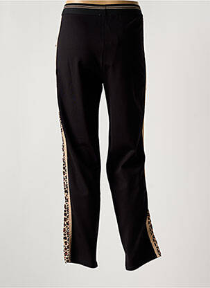 Jogging broderie galons latéraux taille normale noir LEO & UGO femme