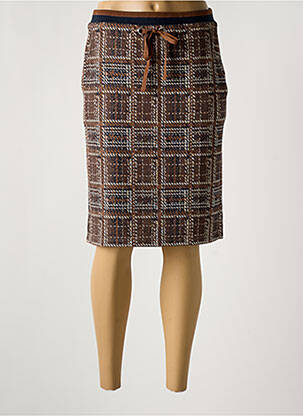Jupe mi-longue taille normale marron BETTY BARCLAY femme