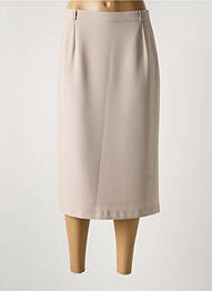 Jupe mi-longue doublure textile beige ANNE KELLY femme
