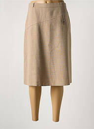 Jupe mi-longue doublure textile beige ANNE KELLY femme