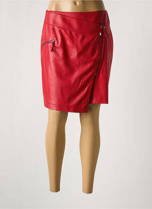 Jupe courte coupe droite rouge EVA KAYAN femme