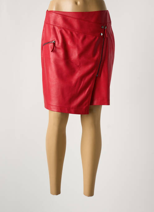 Jupe courte coupe droite rouge EVA KAYAN femme
