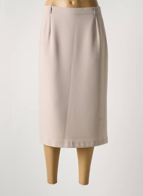 Jupe mi-longue beige ANNE KELLY pour femme