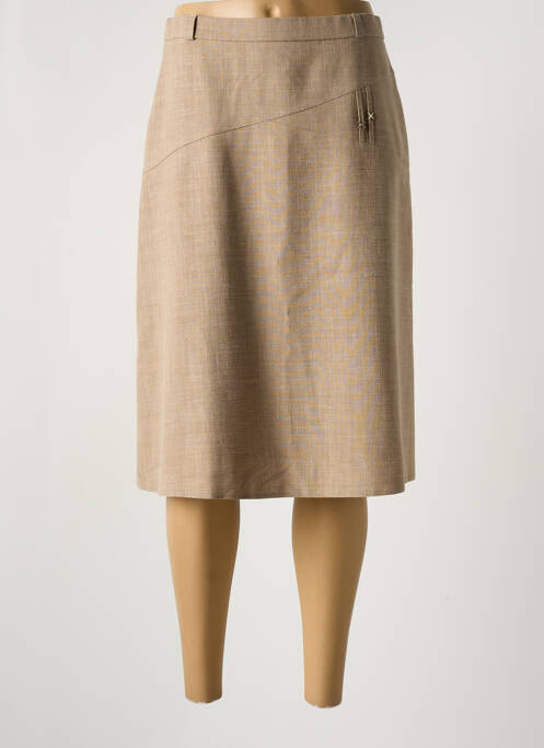 Jupe mi-longue beige ANNE KELLY pour femme