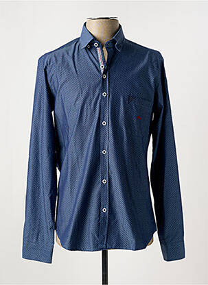 Chemise manches longues imprimé fantaisie bleu DARIO BELTRAN homme