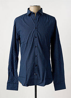 Chemise manches longues imprimé fantaisie bleu SEIDEN STICKER homme
