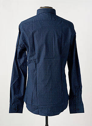 Chemise manches longues manches longues bleu SEIDEN STICKER homme