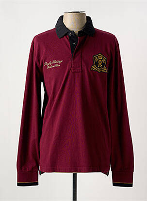 Polo manches longues manches longues rouge RUCKFIELD homme
