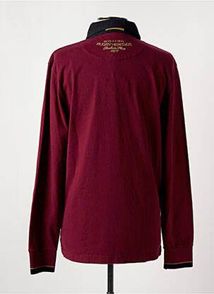 Polo manches longues manches longues rouge RUCKFIELD homme