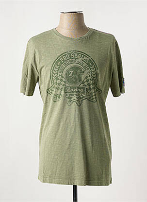 T-shirt stretch manches courtes vert DELAHAYE homme