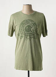 T-shirt stretch manches courtes vert DELAHAYE homme