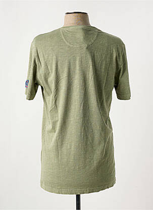 T-shirt stretch manches courtes vert DELAHAYE homme