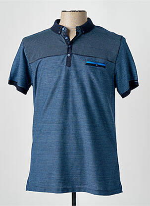 Polo tissage jersey manches courtes bleu MONTE CARLO homme