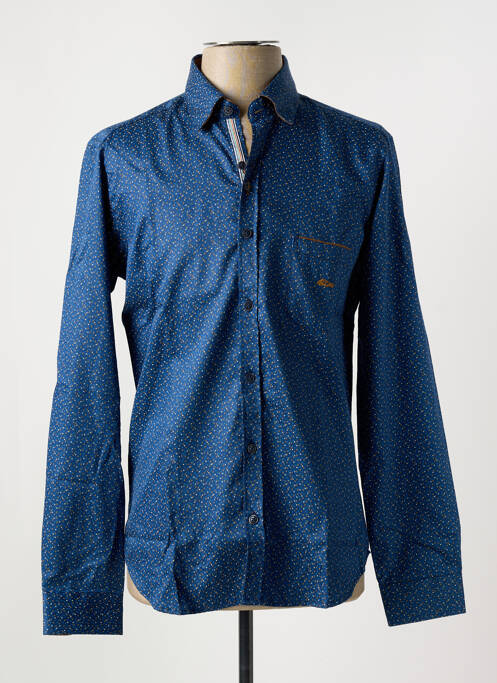 Chemise manches longues bleu DARIO BELTRAN pour homme