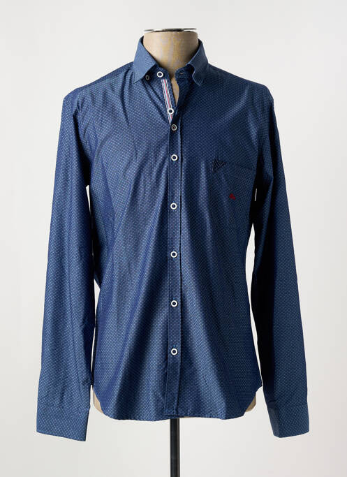 Chemise manches longues bleu DARIO BELTRAN pour homme