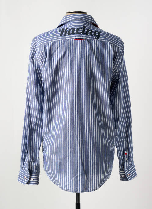 Chemise manches longues bleu DELAHAYE homme