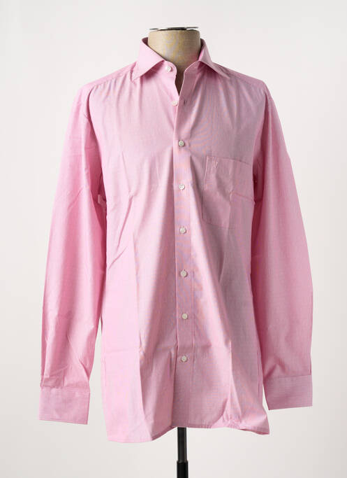 Chemise manches longues rose MARVELIS pour homme