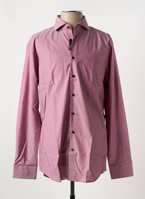 Chemise manches longues violet SEIDEN STICKER pour homme