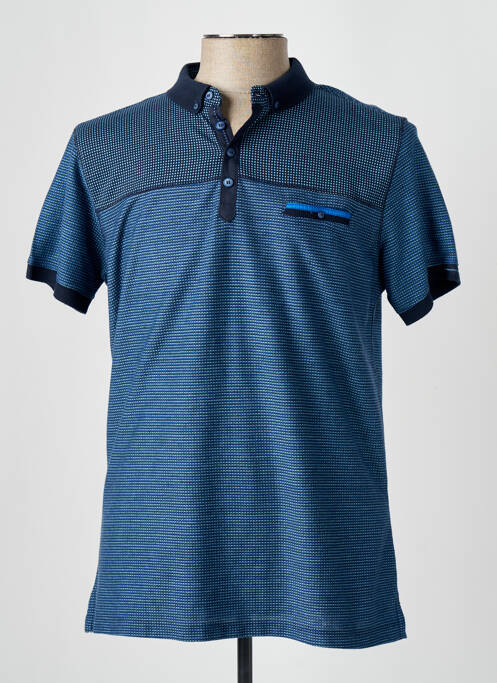 Polo bleu MONTE CARLO homme