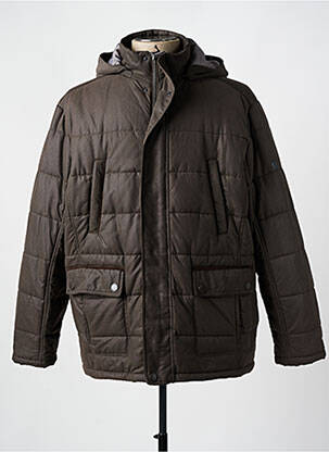Doudoune poches a capuche vert SEA BARRIER homme