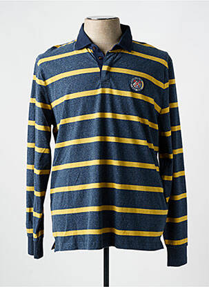 Polo manches longues manches longues bleu NEW ZEALAND AUCKLAND homme