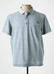 Polo imprimé rayures manches courtes gris MONTE CARLO homme
