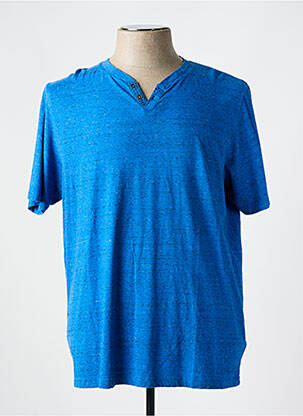 T-shirt coupe droite manches courtes bleu MONTE CARLO homme