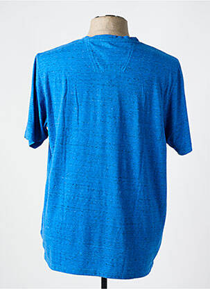 T-shirt coupe droite manches courtes bleu MONTE CARLO homme