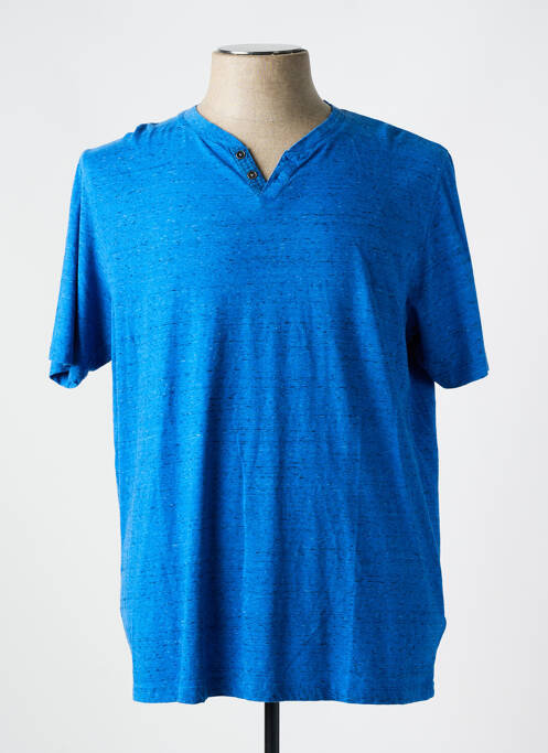 T-shirt coupe droite manches courtes bleu MONTE CARLO homme