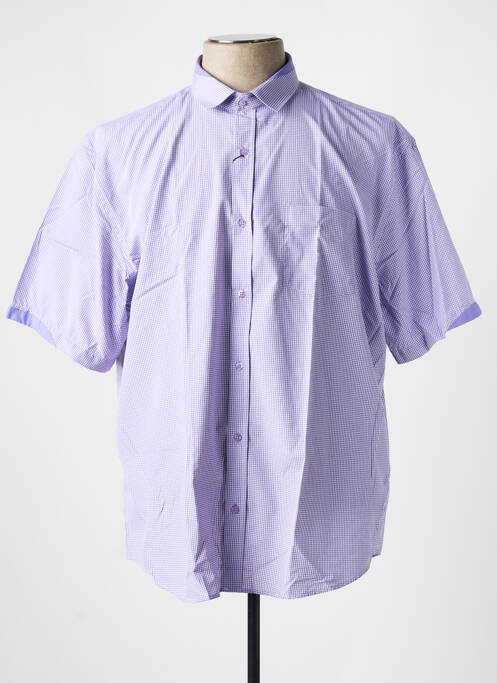 Chemise manches courtes violet CAP 10 TEN pour homme